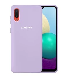 Силикон Original 360 Case Logo Samsung Galaxy A02 (2021) (Фиалковый)