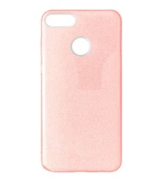 Силикон Glitter Huawei Y9 (2018) (Розовой)