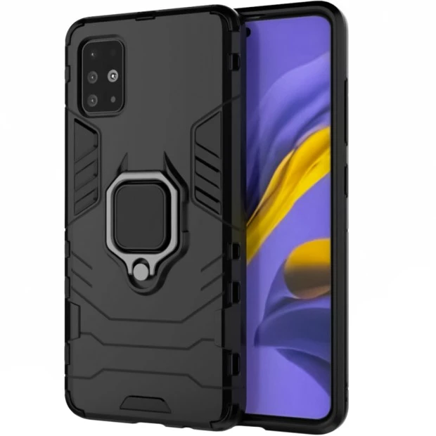 Бронь-чехол Ring Armor Case Samsung Galaxy A51 (2020) (Чёрный)