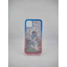 Силіконовий чохол Soft Sparkles для Apple iPhone 11 (блакитний  /  рожевий)