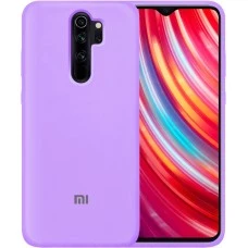 Силикон Original Case Xiaomi Redmi Note 8 Pro (Сиренево-белый)