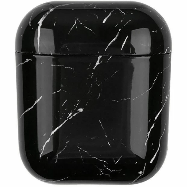 Чехол для наушников Clear Case Apple Airpods Marble (Black)