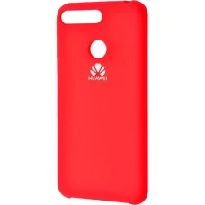 Силикон Original Case Logo Huawei Y6 Prime (2018) / Honor 7A Pro (Красный)