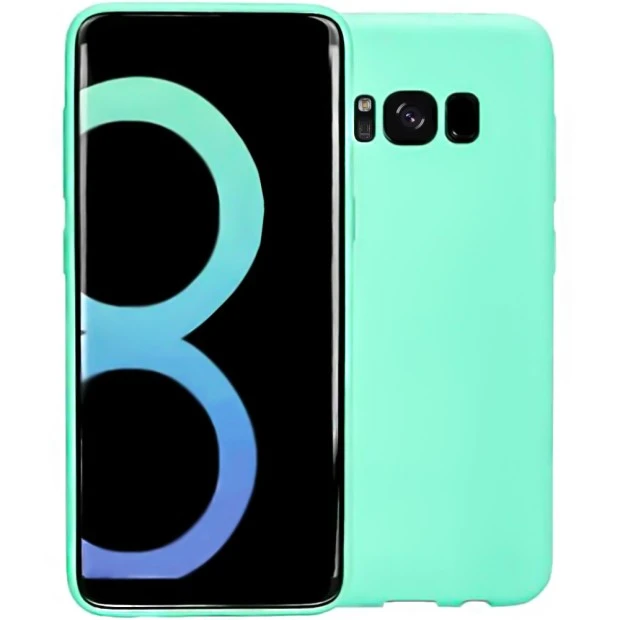 Силиконовый чехол SMTT Samsung Galaxy S8 (Бирюзовый)