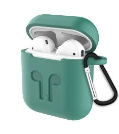Футляр для наушников Full Silicone Case Apple AirPods (55) Blackish Green