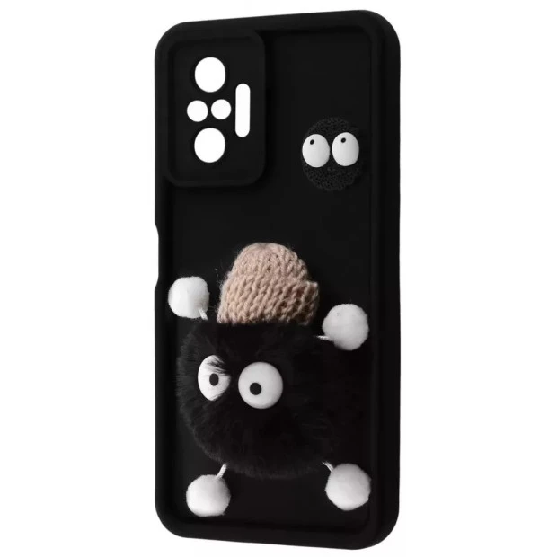 Чохол Pretty Things Case для Xiaomi Redmi Note 10 Pro (Чорний / Пухнастий Чорний)