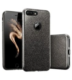 Силикон Glitter Apple iPhone 7 Plus / 8 Plus (Чёрный)