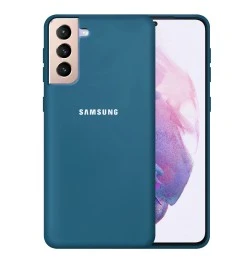 Силикон Original 360 Case Logo Samsung Galaxy S21 Plus (Тёмно-синий)