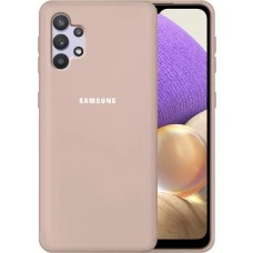 Силикон Original 360 Case Logo Samsung Galaxy A32 (2021) (Пудровый)