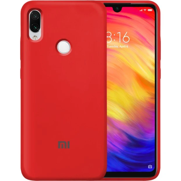 Силикон Original 360 Case Logo Xiaomi Redmi Note 7 (Тёмно-красный)