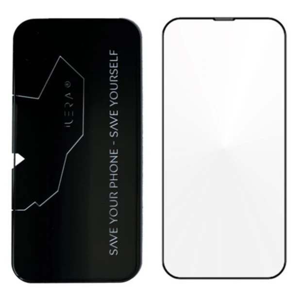 Защитное стекло iLera DeLuxe Original Apple iPhone 16 (Black) iLFCDL16