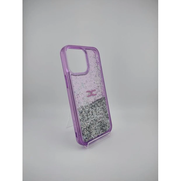 Силіконова накладка Soft Sparkles для Apple iPhone 14 Pro Max (Фіолетова)