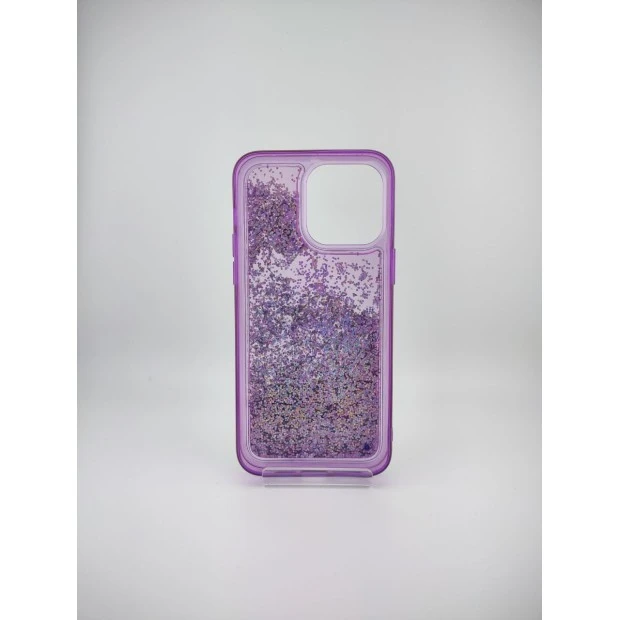 Силіконова накладка Soft Sparkles для Apple iPhone 14 Pro Max (Фіолетова)