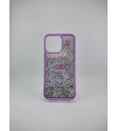 Силіконова накладка Soft Sparkles для Apple iPhone 14 Pro Max (Фіолетова)