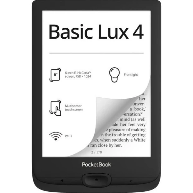 Електронна книга Pocketbook 618 BASIC LUX 4 (чорнило чорний)