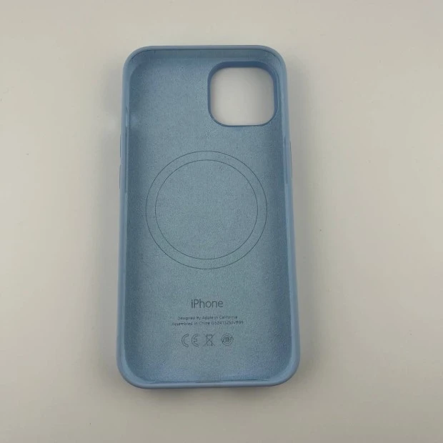 Чехол Silicone Case with MagSafe Apple iPhone 14 (Sky)