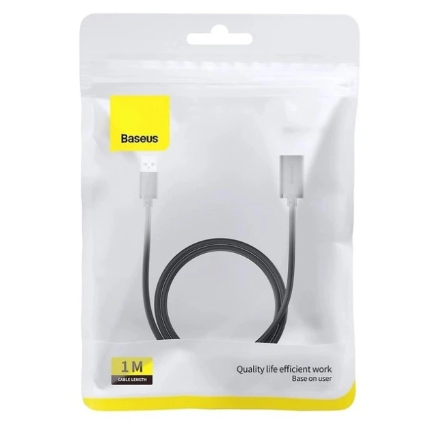 Кабель-подовжувач Baseus AirJoy (1m) (USB-USB) (Чорний) B00631103111-00