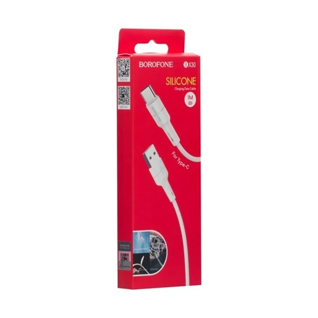 USB-кабель Borofone Silicone BX30 (Type-C) (Белый)
