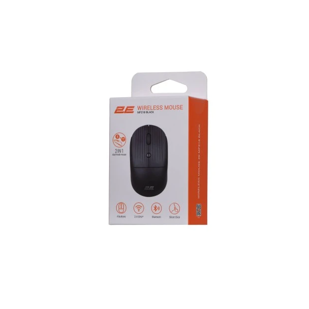 Миша бездротова безшумна Bluetooth 2E MF218 Silent (Чорна)