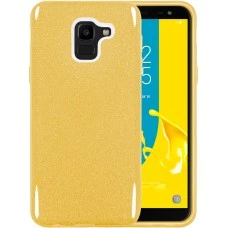 Силиконовый чехол Glitter Samsung Galaxy J6 (2018) J600 (Золотой)