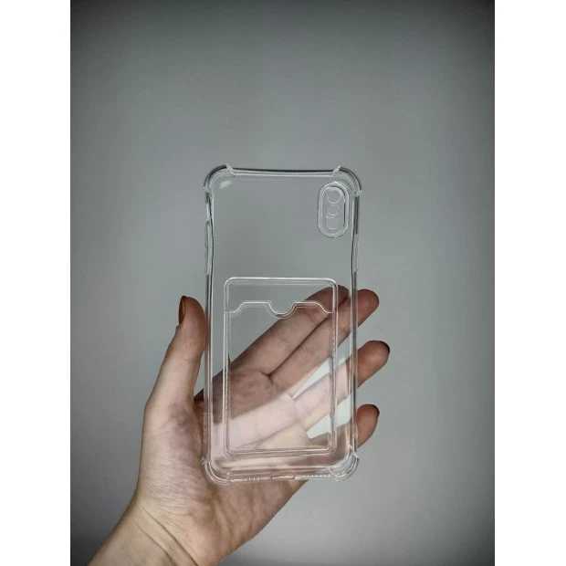 Силикон WS Card Case Apple iPhone XS Max (прозрачный)