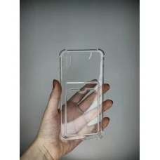 Силикон WS Card Case Apple iPhone XS Max (прозрачный)