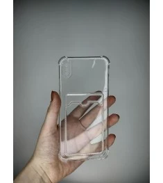Силикон WS Card Case Apple iPhone XS Max (прозрачный)