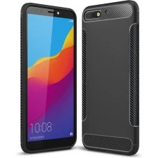 Силикон Soft Carbon Huawei Y7 (2018) / Y7 Prime (2018) / Honor 7C Pro (Чёрный)