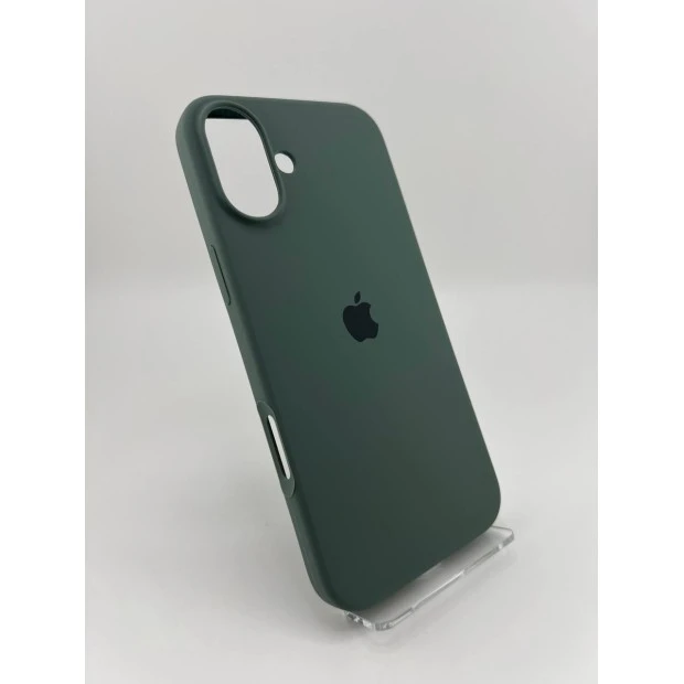 Силикон Original Round Case Apple iPhone 16 Plus (55) Blackish Green