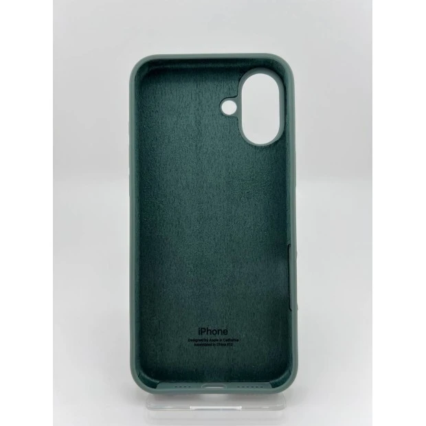 Силикон Original Round Case Apple iPhone 16 Plus (55) Blackish Green