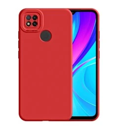 Силіконовий оригінальний 360 чохол для Xiaomi Redmi 9C (ShutCam) (темно-червоний..