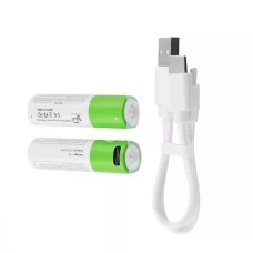 Аккумулятор AA - Lithium 1.5V Rechargeable Battery Type-C (2 шт.) (green)