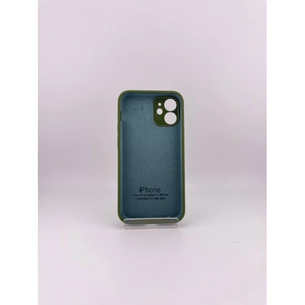 Силіконовий оригінальний чохол RoundCam для Apple iPhone 12 Mini (46) темно-зелений