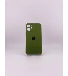 Силіконовий оригінальний чохол RoundCam для Apple iPhone 12 Mini (46) темно-зеле..