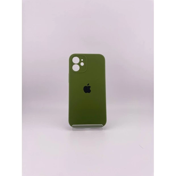 Силіконовий оригінальний чохол RoundCam для Apple iPhone 12 Mini (46) темно-зелений