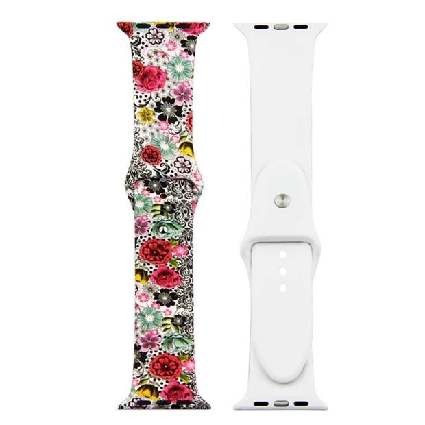 Apple Watch ремінець 42  /  44мм (Квіти 8) принт