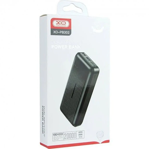 PowerBank XO PB302 Light Display 20000mAh (Black)