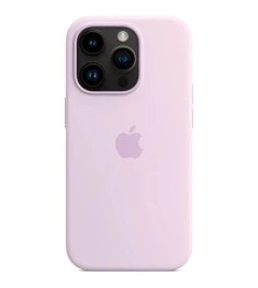 Силіконовий оригінальний круглий чохол Apple iPhone 14 Pro Max (71) Light Glycin..
