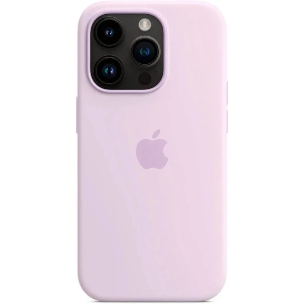 Силіконовий оригінальний круглий чохол Apple iPhone 14 Pro Max (71) Light Glycine