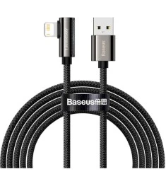 USB-кабель Baseus Legend Series Elbow 2.4A (1м) (Lightning) (Чорний) CALCS-01