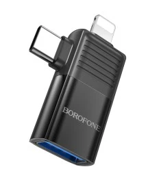 OTG adapter Borofone BV18 (Lightning to Type-C to USB2.0)