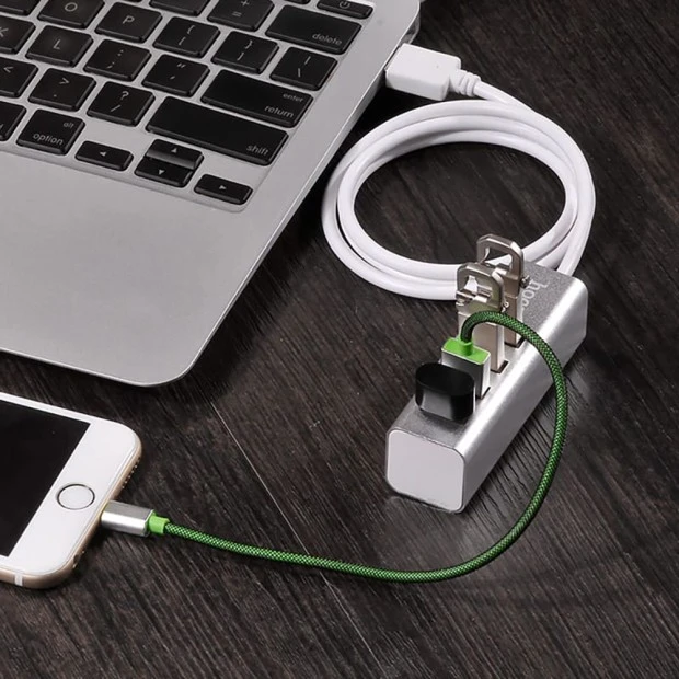 Переходник USB HUB Hoco HB1 (4 порта) (Серый)