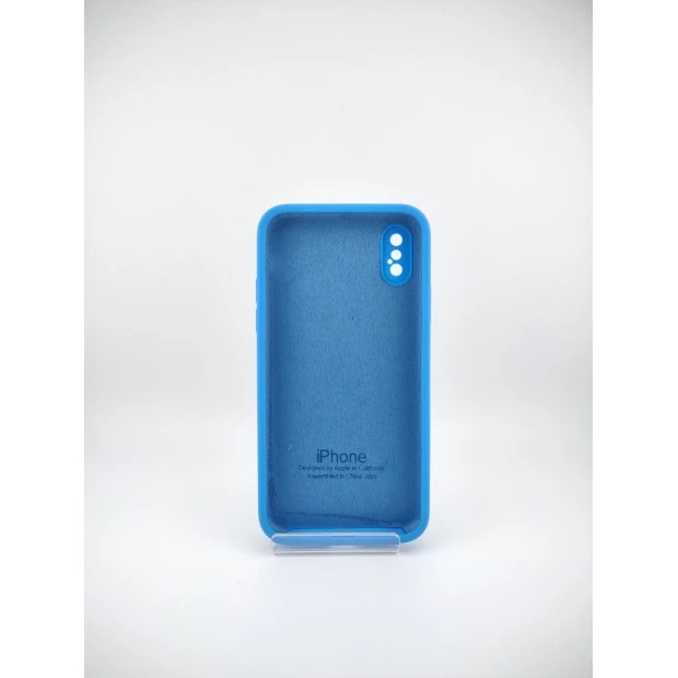 Силикон Original Square RoundCam Case Apple iPhone X / XS (87) Bice Blue