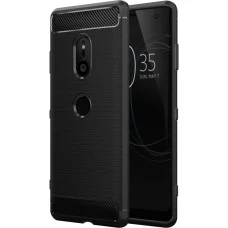 Силиконовый чехол Polished Carbon Sony XZ 2 (Черный)