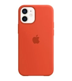 Оригінальний силіконовий чохол Apple для iPhone 12 Mini (18) Оранжевий.