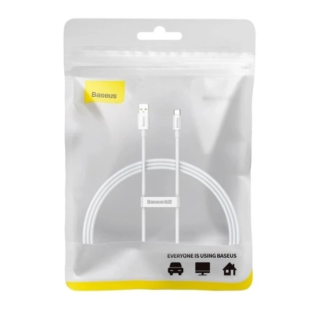 USB-кабель Baseus Superior 100W (1м) (Type-C) (Білий) P10320102214-01