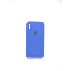 Силіконовий оригінальний квадратний чохол RoundCam для Apple iPhone X  /  XS (48) ультрамарин