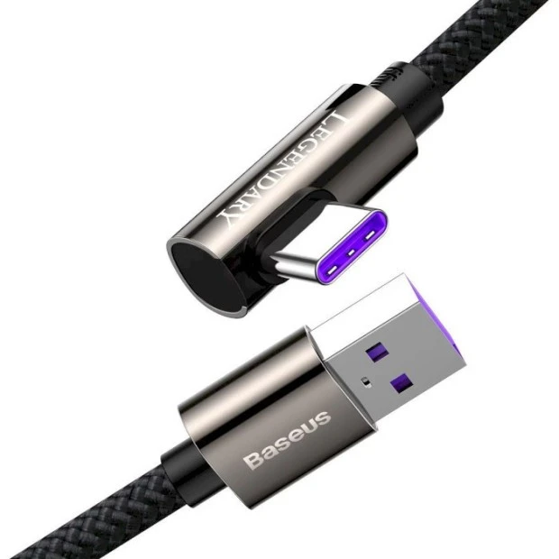 USB-кабель Baseus Legend Series Elbow PD 66W (1m) (Type-C) (Чёрный) CATCS-B01