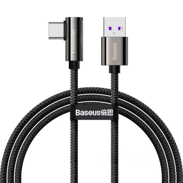 USB-кабель Baseus Legend Series Elbow PD 66W (1m) (Type-C) (Чёрный) CATCS-B01