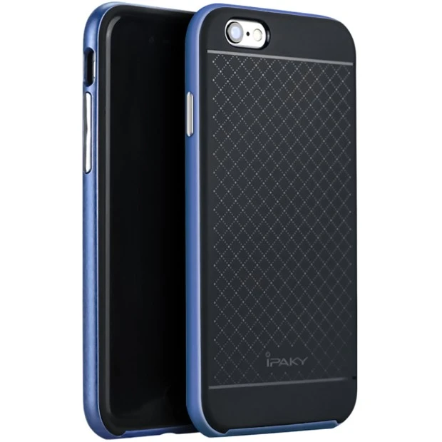 Силиконовый чехол iPaky Carbon Case Apple iPhone 6 Plus / 6s Plus (Синий)